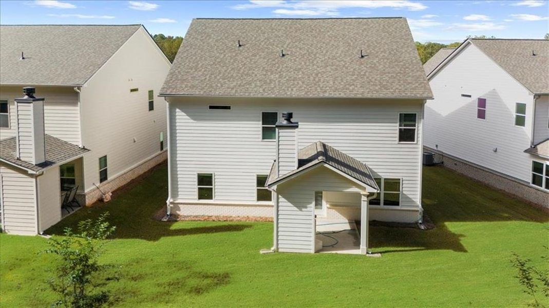 Exterior details and patio area of a home in , Flowery Branch (Image 3).