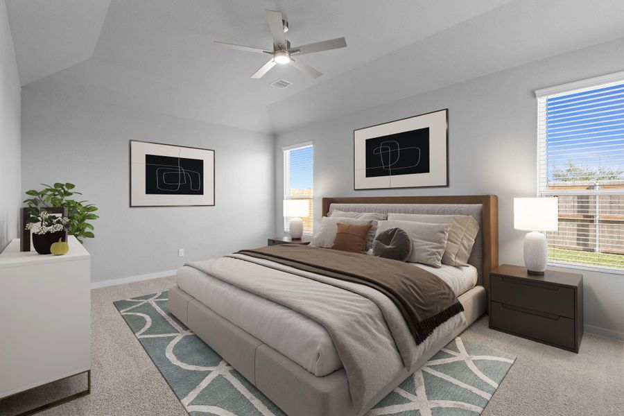 Furnished interior view inside a new home in Grand Oaks Village, Houston (Image 6). Furnished interior view inside a new home in Grand Oaks Village, Houston (Image 6).