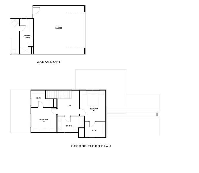 2D floor plan layout for the Hyde by New Leaf Builders in Midtown Nexton/Piedmont, Summerville, SC (Image 3).