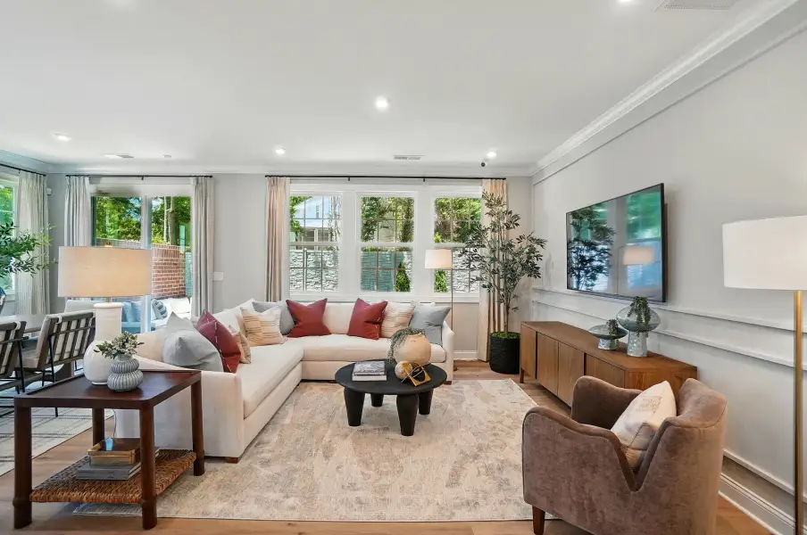 Furnished interior view inside a new home in The Townes at Wade Ardrey, Charlotte (Image 4).
