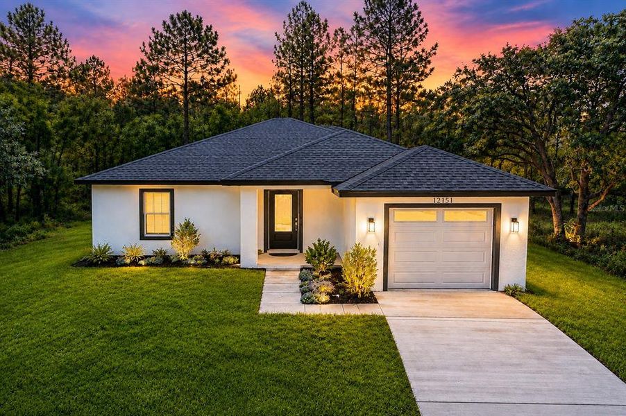 Front exterior of a new home in , Brooksville, FL, highlighting curb appeal (Image 26). Front exterior of a new home in , Brooksville, FL, highlighting curb appeal (Image 26).