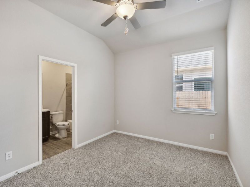 The third secondary bedroom has its own bathroom connected.