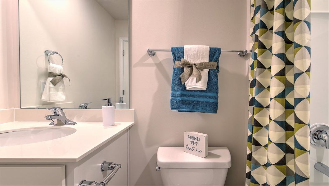 Representative furnished interior of a home built from the Clement by D.R. Horton in Virginia Commons, Arden (Image 23).