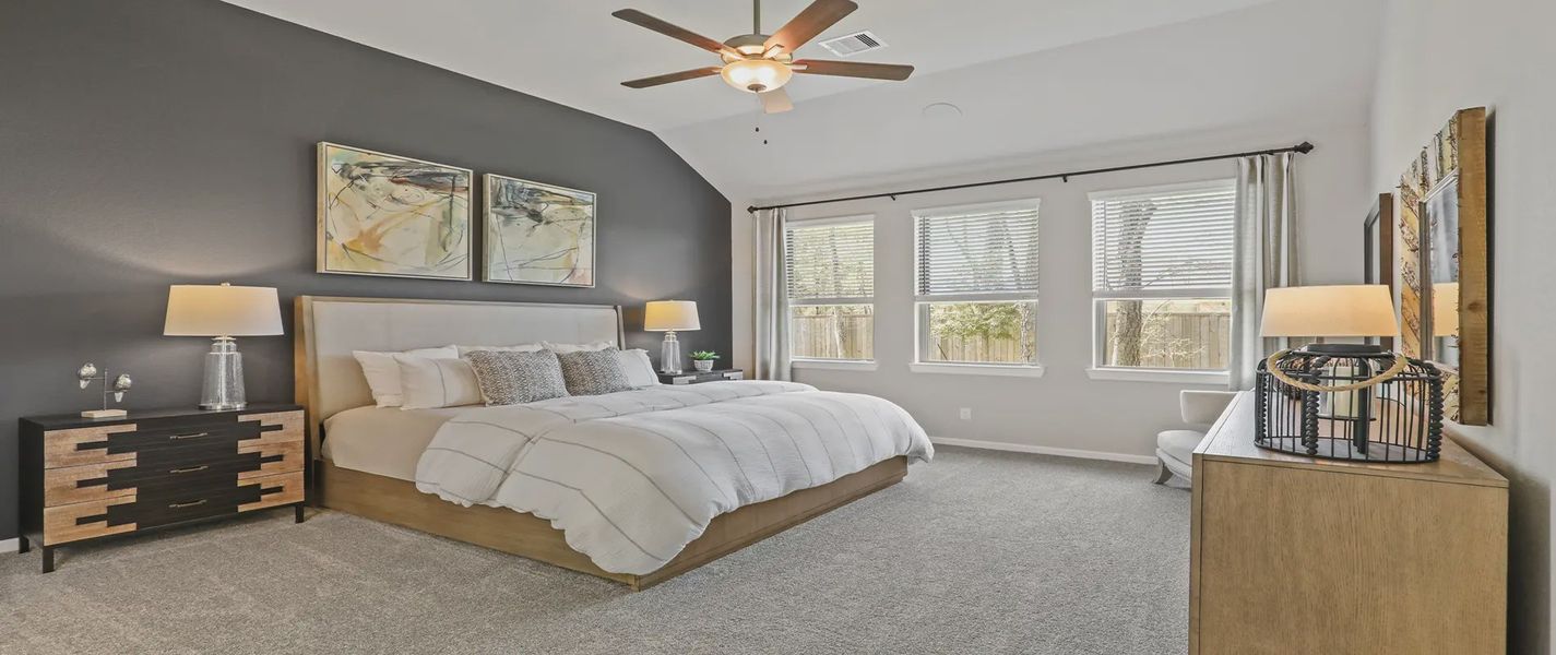 Representative furnished interior of a home built from the Durham by Chesmar Homes in The Woodlands Hills, Willis (Image 9).