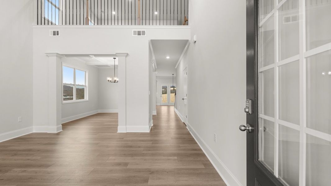 Representative unfurnished interior of a home built from the Grayson by D.R. Horton in Thalley Creek Estates, Cumming (Image 15). Representative unfurnished interior of a home built from the Grayson by D.R. Horton in Thalley Creek Estates, Cumming (Image 15).