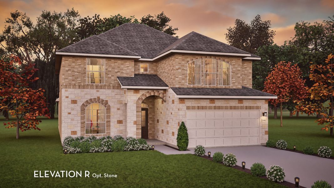 Representative exterior photo of a completed home built from the Snowmass by CastleRock Communities in Horizon Lakes, McLendon-Chisholm, TX (Image 2).