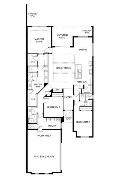 2D floor plan layout for the Seabreeze Grande by GHO Homes in Seaglass, Vero Beach, FL (Image 5).