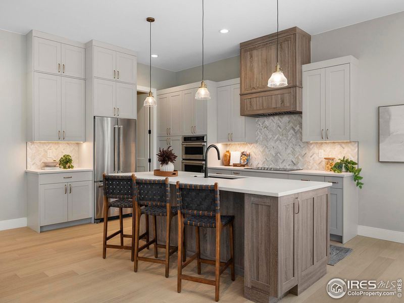 Beautiful kitchen with custom hood