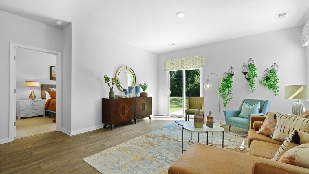 Representative furnished interior of a home built from the MANNING by D.R. Horton in Pineview North, Summerville (Image 8). Representative furnished interior of a home built from the MANNING by D.R. Horton in Pineview North, Summerville (Image 8).
