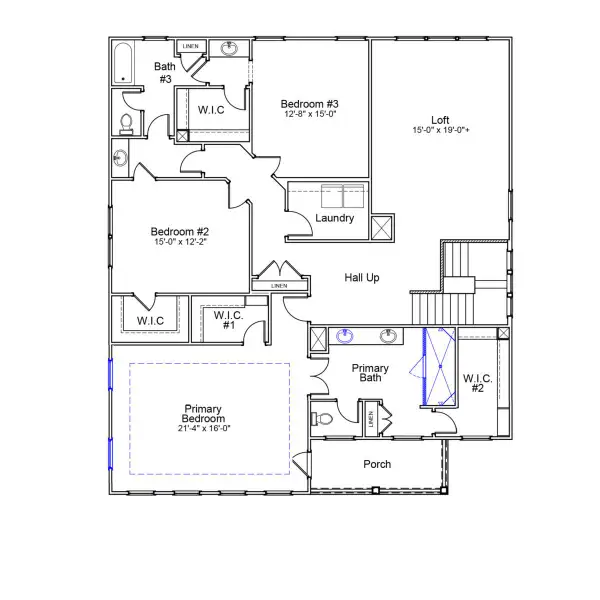 2D floor plan layout of this home in Sweetbrier, Durham, NC (Image 4).