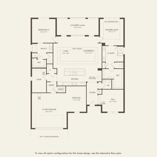 2D floor plan layout for the Stardom by Del Webb in Del Webb Stone Creek, Ocala, FL (Image 4).