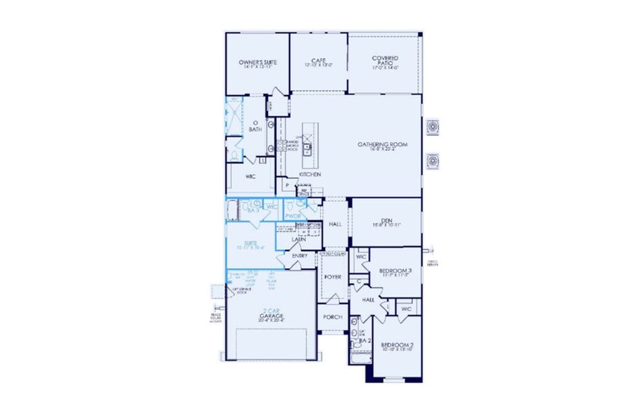 2D floor plan layout of this home in Allen Ranches, Litchfield Park, AZ (Image 4).