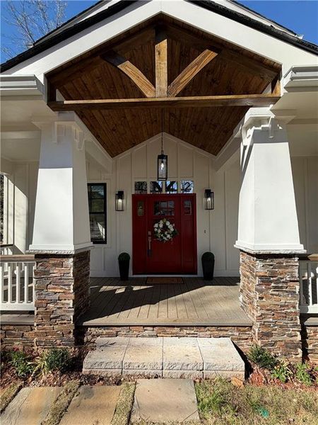 Exterior details and patio area of a home in , Pine Lake (Image 3).