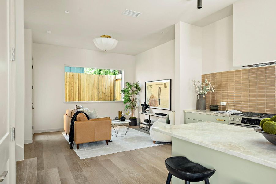 Furnished interior view inside a new home in , Austin (Image 22). Furnished interior view inside a new home in , Austin (Image 22).