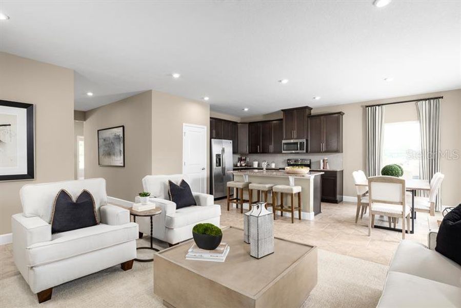 Furnished interior view inside a new home in West Port Single Family Homes, Port Charlotte (Image 3).