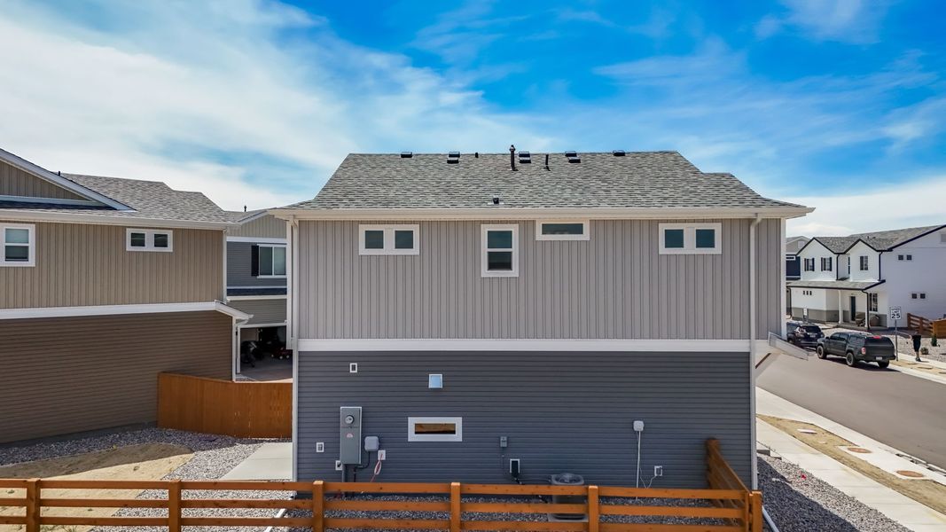 Exterior details and patio area of a home in Reunion, Commerce City (Image 4). Exterior details and patio area of a home in Reunion, Commerce City (Image 4).