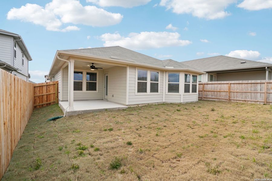 Exterior details and patio area of a home in Legendary Trails - Premier Series, Cibolo (Image 20).