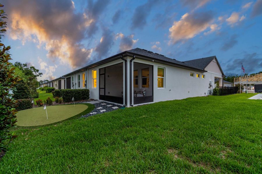 Representative exterior details of a home built from the Sandpiper by William Ryan Homes in Fairway Pointe - 55+ Villa Community, Sun City Center (Image 25).