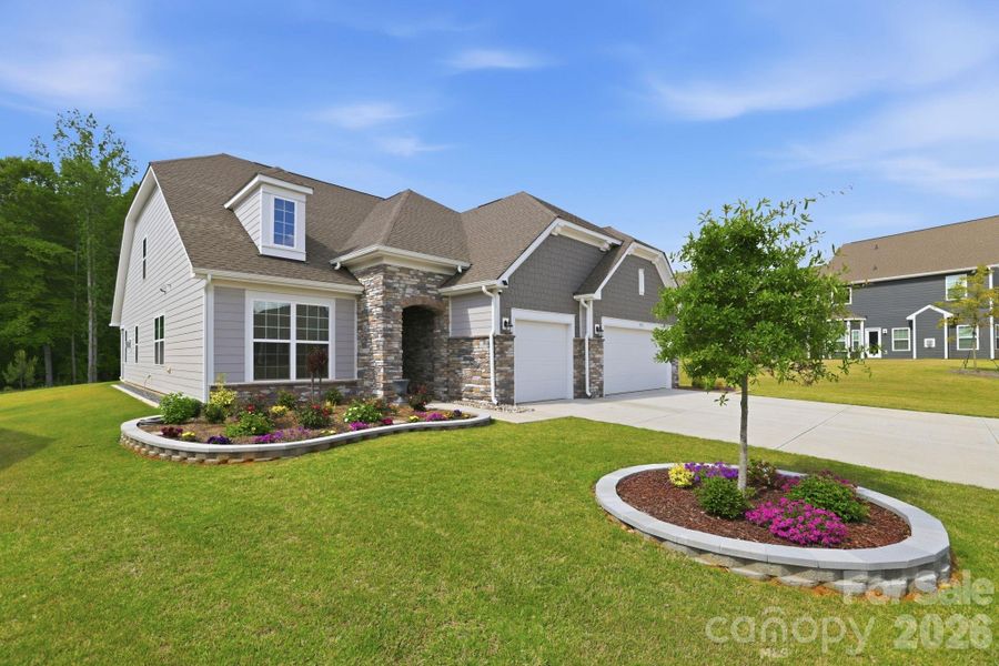 Front exterior of a new home in Harris Mill, Indian Land, SC, highlighting curb appeal (Image 26).