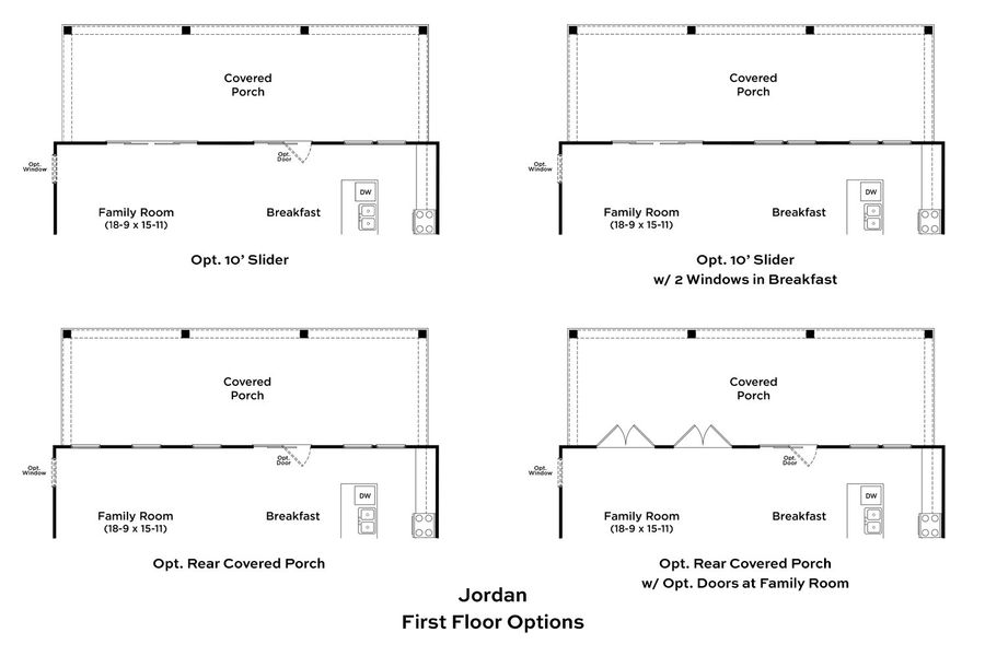 2D floor plan layout for the Jordan by DRB Homes in Owen Park, Gibsonville, NC (Image 23).