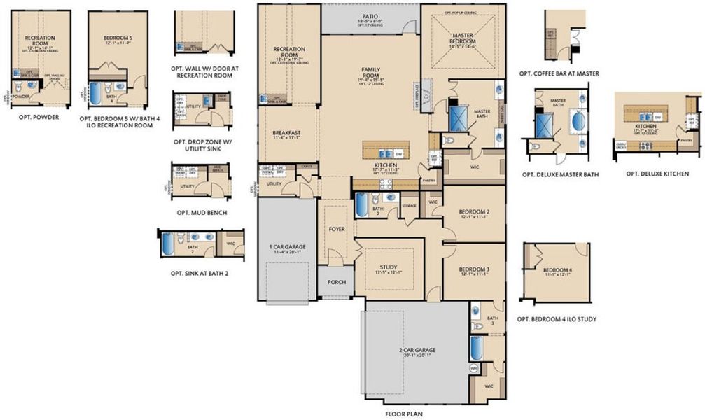 2D floor plan layout for the Ashwood by Pacesetter Homes in Park Hills, Rockwall, TX (Image 5). 2D floor plan layout for the Ashwood by Pacesetter Homes in Park Hills, Rockwall, TX (Image 5).