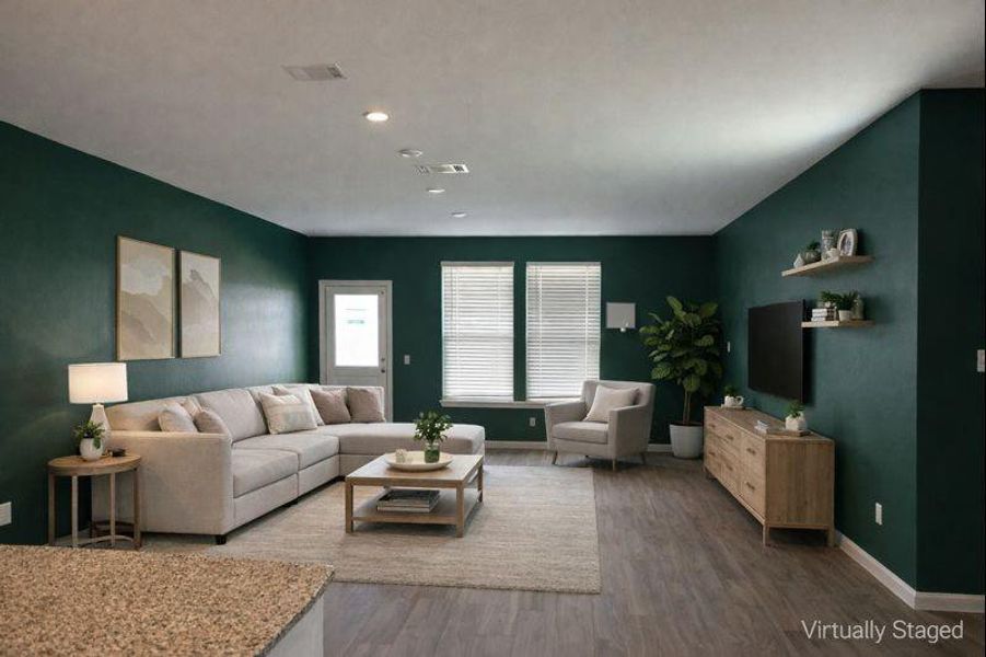 Furnished interior view inside a new home in Myrtle Gardens, Magnolia (Image 9). Furnished interior view inside a new home in Myrtle Gardens, Magnolia (Image 9).