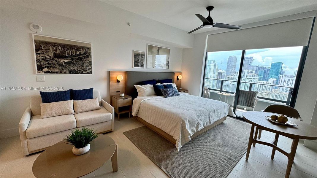 Furnished interior view inside a new home in , Miami (Image 19).