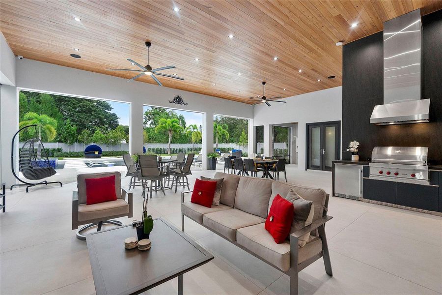 outdoor kitchen and lovely views