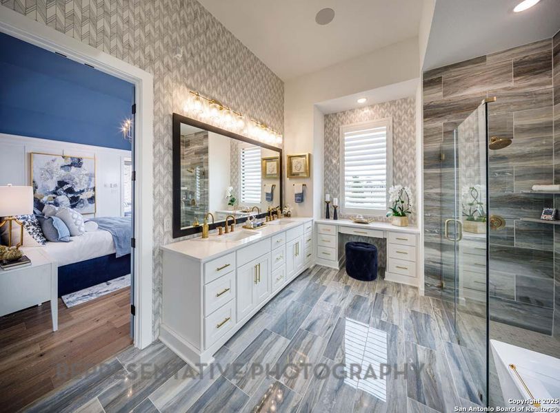 Furnished interior view inside a new home in Esperanza, Boerne (Image 20). Furnished interior view inside a new home in Esperanza, Boerne (Image 20).