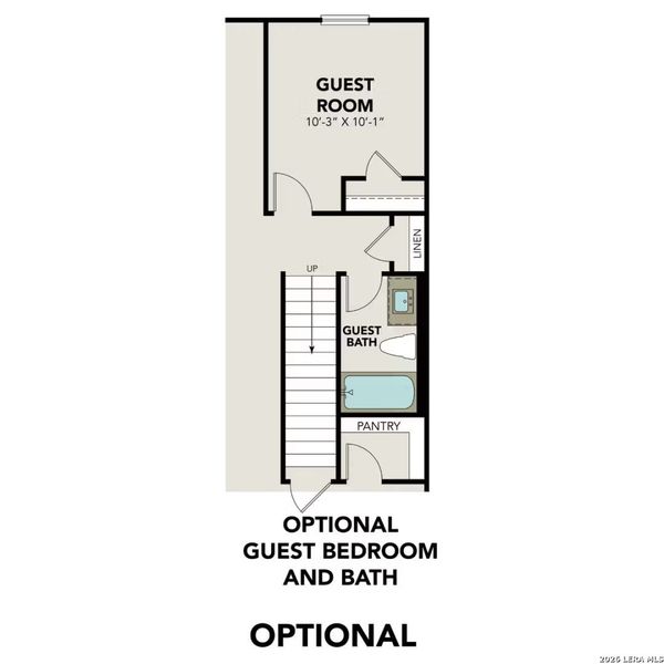2D floor plan layout of this home in Cedar Heights, San Antonio, TX (Image 3).