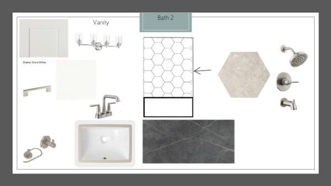 Sample of building materials used in homes in Rio Vista at Kelly Ranch, Aledo (Image 30).