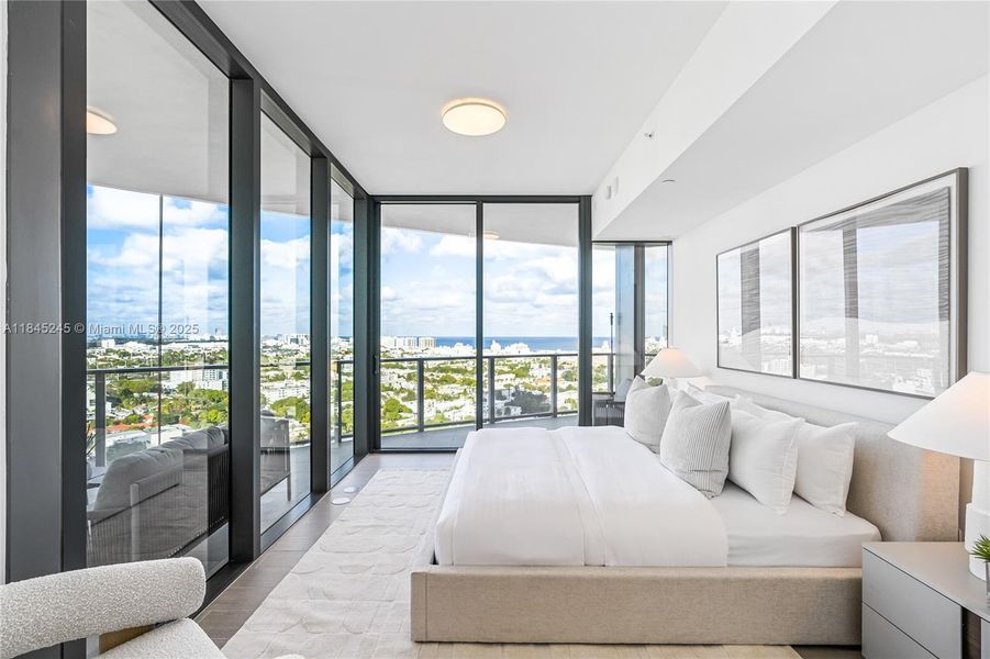 Furnished interior view inside a new home in Five Park, Miami Beach (Image 5).