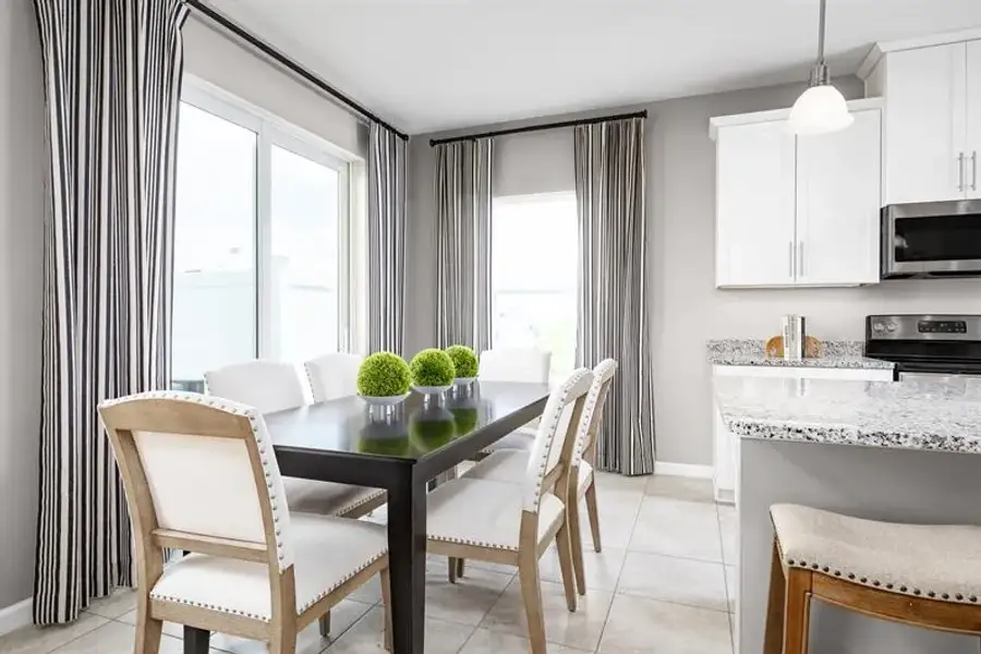 Representative furnished interior of a home built from the Adeline by Ryan Homes in Seminole Palms, Palm Coast (Image 5).