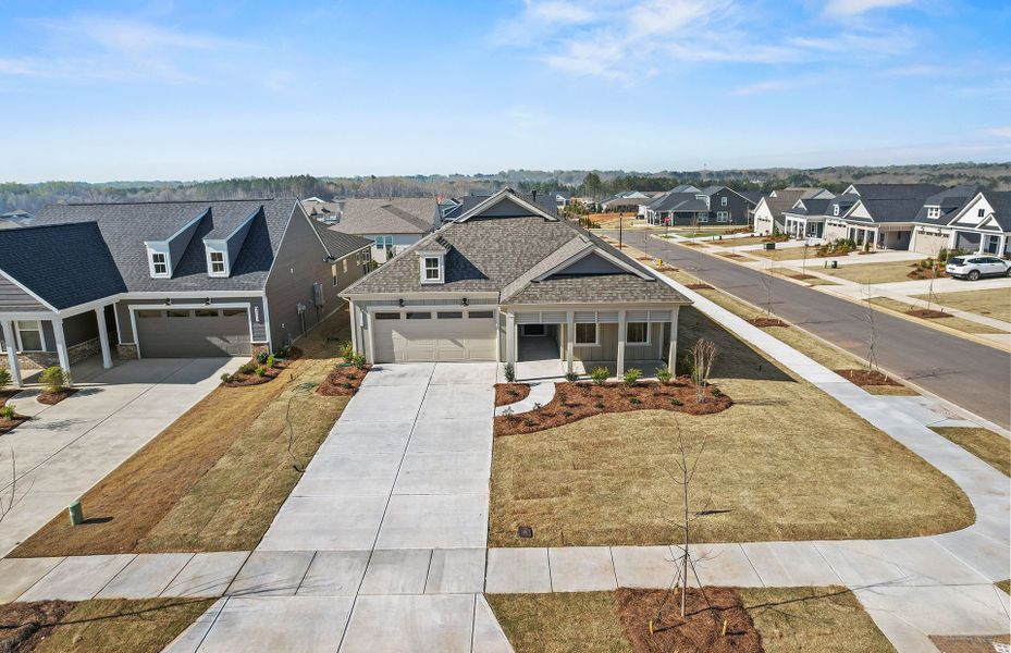 Front exterior of a new home in Carolina Riverside, Belmont, NC, highlighting curb appeal (Image 25).