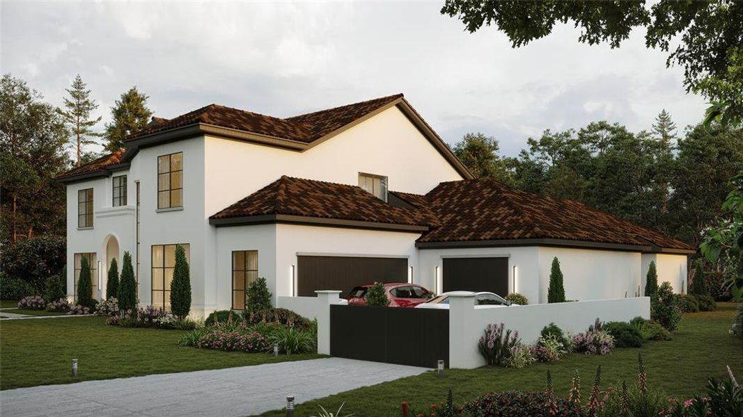 Front exterior of a new home in , Woodway, TX, highlighting curb appeal (Image 1). Front exterior of a new home in , Woodway, TX, highlighting curb appeal (Image 1).