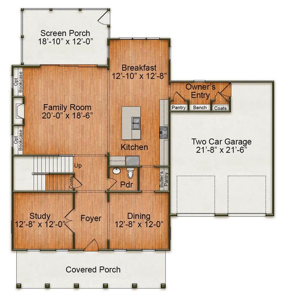2D floor plan layout for the Azalea by Homes by Dickerson in Nexton, Summerville, SC (Image 5).