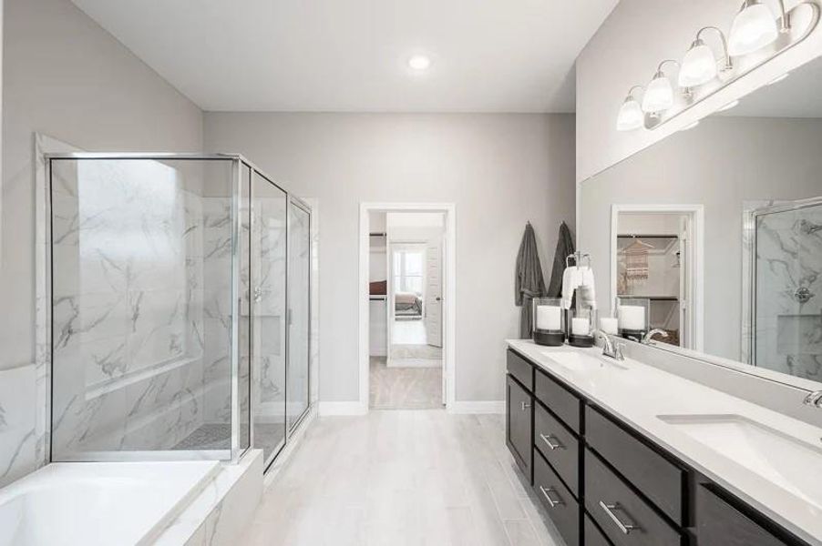 Furnished interior view inside a new home in Woodson’s Reserve 45′, Spring (Image 3). Furnished interior view inside a new home in Woodson’s Reserve 45′, Spring (Image 3).