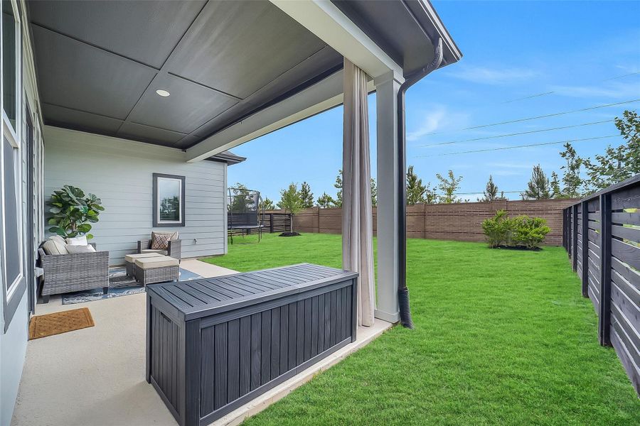 Exterior details and patio area of a home in , Cypress (Image 3).