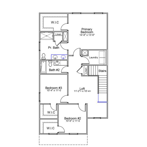 2D floor plan layout of this home in Central Creek, Goose Creek, SC (Image 3).