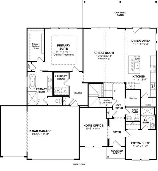 The Cordoba floor plan by K. Hovnanian Homes. 1st Floor shown. *Prices, plans, dimensions, features, specifications, materials, and availability of homes or communities are subject to change without notice or obligation.