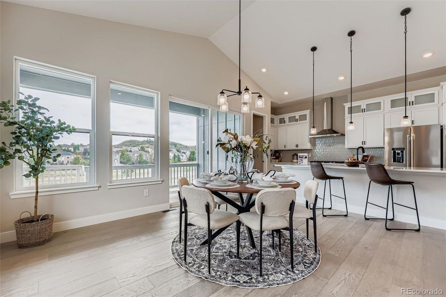 Furnished interior view inside a new home in Hillside at Castle Rock, Castle Rock (Image 9). Furnished interior view inside a new home in Hillside at Castle Rock, Castle Rock (Image 9).