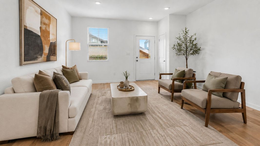 Furnished interior view inside a new home in La Cima, San Marcos (Image 9).