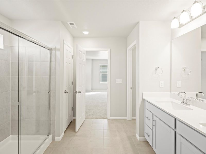 Furnished interior view inside a new home in Buffalo Highlands: The Flora Collection, Commerce City (Image 6).