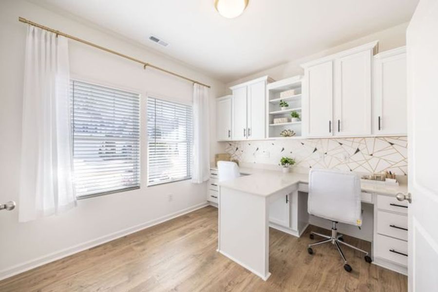 Representative furnished interior of a home built from the Hudson by True Homes in Whispering Hills, Locust (Image 13).