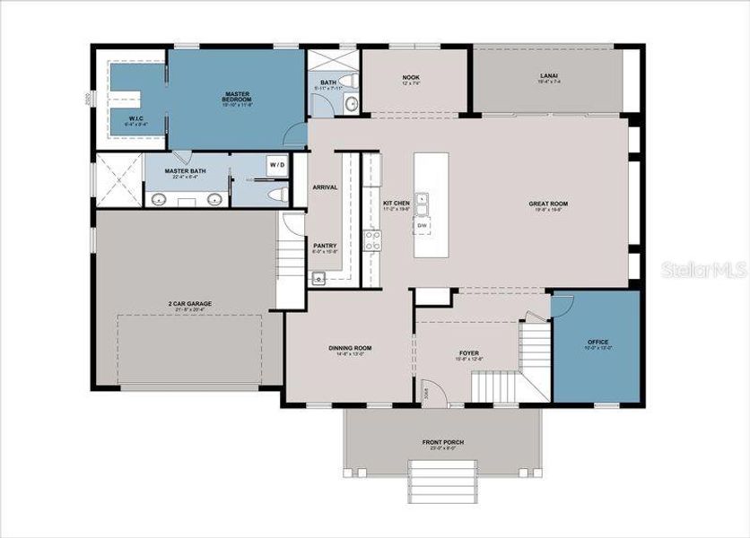 2D floor plan layout of this home in , Tampa, FL (Image 5).