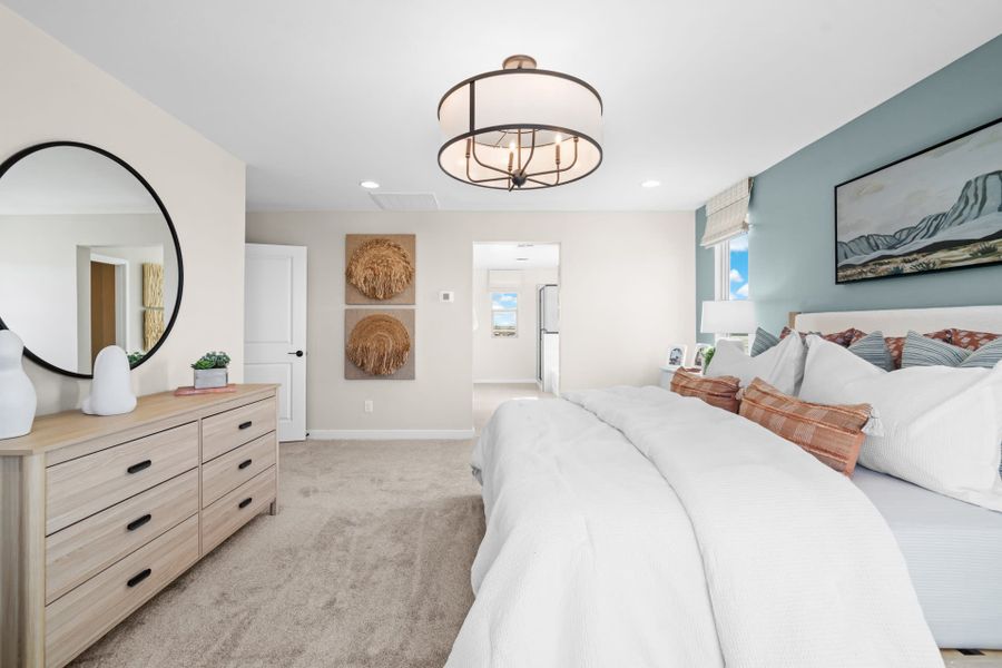 Primary Bedroom | Skyline Floorplan | Elara at Moonlight | New Homes in Maricopa, AZ by Landsea Homes