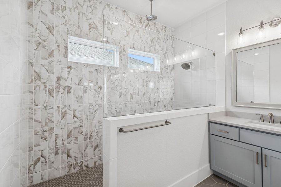 Furnished interior view inside a new home in Easthaven at Bridgeland Central - Vision Collection, Cypress (Image 23). Furnished interior view inside a new home in Easthaven at Bridgeland Central - Vision Collection, Cypress (Image 23).