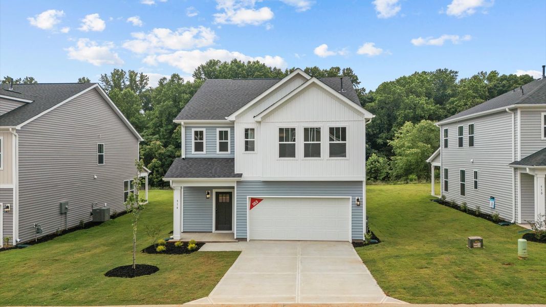 Front Exterior with 2-car garage