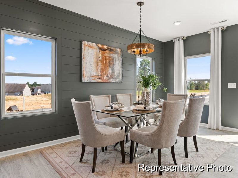 Furnished interior view inside a new home in Penley Place Townhomes, Clover (Image 3).