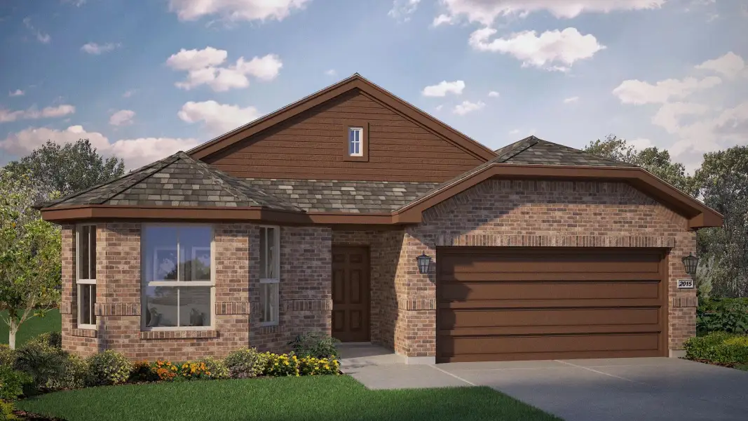 Representative exterior photo of a completed home built from the Blanco by D.R. Horton in Northstar West, Fort Worth, TX (Image 23).